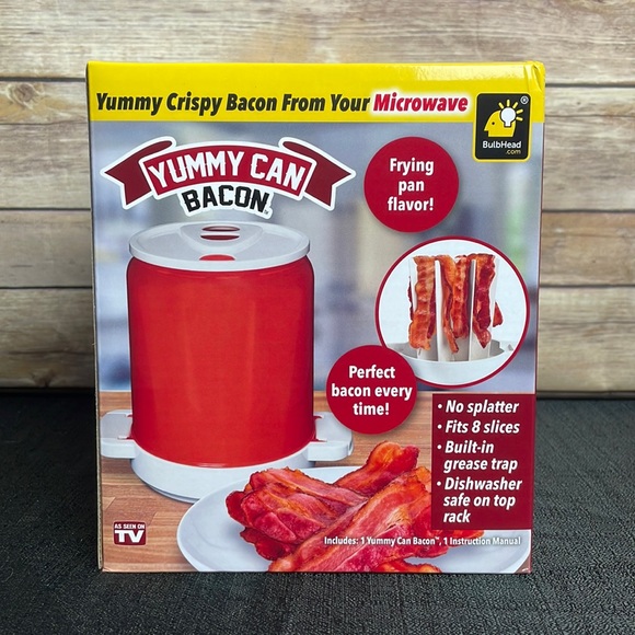 As Seen On TV Kitchen Yummy Can Bacon Microwavable Bacon Cooker